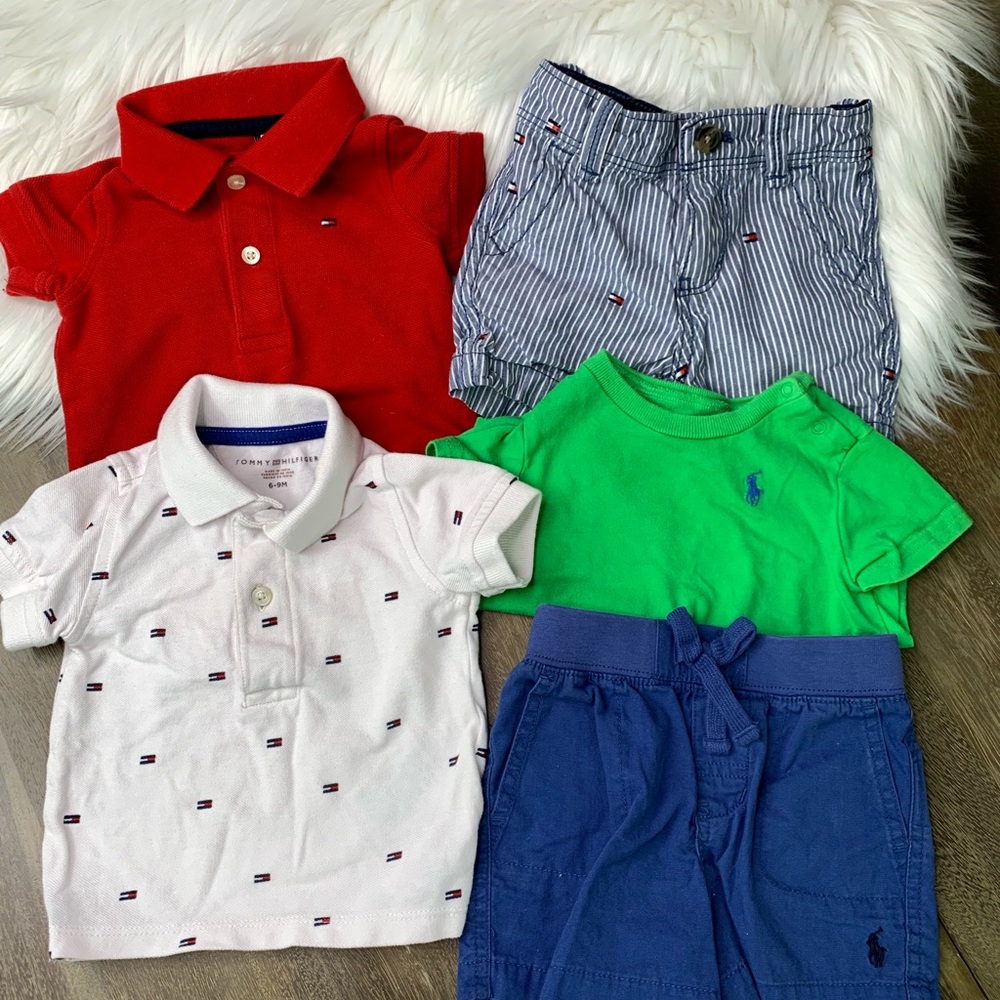 Luxury Brands Shorts (2) and Tops (3) Set